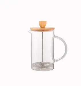 2024 Factory wholesale handle tea machine method press pot New tea measuring cup Cold brew pot stainless steel filter