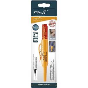 Marcador de agujeros profundos Pica-Ink de 1.5 mm y 150 mm con cinta de tinta roja, etiquetadora ligera de Alemania - Product Image 4