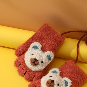 Simpatici <span class=keywords><strong>guanti</strong></span> <span class=keywords><strong>per</strong></span> bambini in Nylon a maglia termica invernale con Design animale - Product Image 3