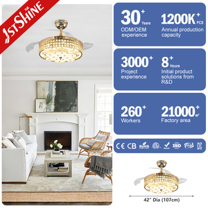 Gub — ventilateur de plafond invisible 3 en 1, pour salle à manger, avec lame en plastique, avec télécommande - Product Image 1
