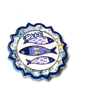 Aimant de réfrigérateur en céramique Souvenir touristique de <span class=keywords><strong>Braga</strong></span> <span class=keywords><strong>Portugal</strong></span> imprimé de logo personnalisé en gros - Product Image 6