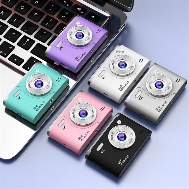 AM200 Retro CCD Selfie Camera 4K Video >7x Optical Zoom 2 2"-3" Screen Electronic Image Stabilization