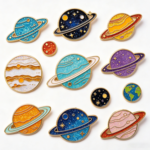 Pins de Metal Personalizados con Diseños Artísticos para Jeans y Mochilas - Product Image 1