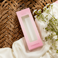 Caja de Embalaje Transparente de Alta Calidad con Ventana, Cartón Blanco para Exhibición de Productos de Belleza, Caja Cosmética