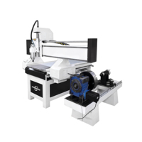 Máquina Fresadora CNC Jinan Mosencnc Mini de 4 Ejes, 600*900 mm, para Trabajar Madera, Fabricación de Muebles de Cocina, Grabado Rotatorio 3D en Metal