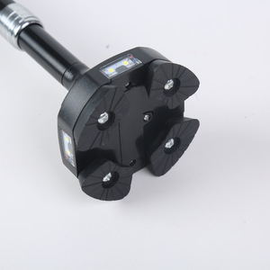 ไม้เท้าอลูมิเนียมอัลลอยด์พร้อมปลายยางกันลื่นพับได้สำหรับการเดินป่ากลางแจ้งสีดำ - Product Image 3