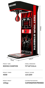 Máquina de Boxeo Arcade Operada con Monedas, Juego de Boxeo para Adultos con Luces Intermitentes <span class=keywords><strong>en</strong></span> Inglés para Salas de Juego y Parques de Diversiones - Product Image 4