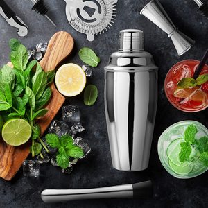 Camol Nhà Máy Cocktail Mixer Set <span class=keywords><strong>Home</strong></span> Bartender <span class=keywords><strong>Kit</strong></span> Với Tre Đứng Thép Không Gỉ Thanh Công Cụ 11Pcs Barware Sản Phẩm <span class=keywords><strong>Kit</strong></span> - Product Image 6