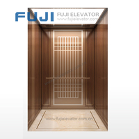 FUJI Getriebeloser AC-Personenaufzug im modernen Gebäudedesign, 304 Edelstahlkonstruktion, für Wohngebäude, sicher, langlebig, VVVF-Steuerung