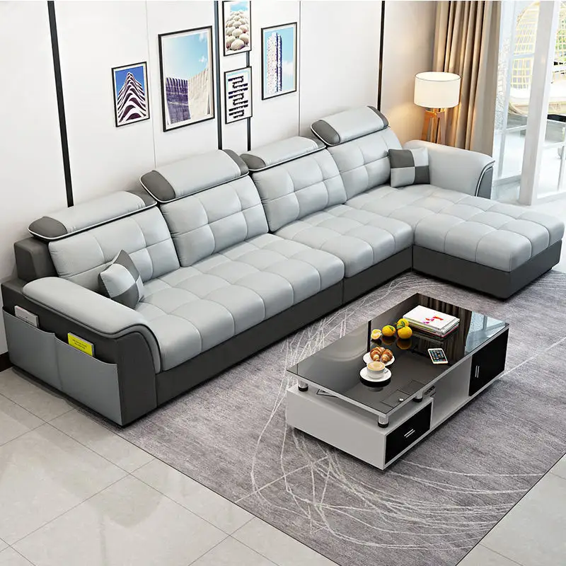 Luxury villa furniture combination sofa one two three luxury sofa modern Italian living room furniture sets