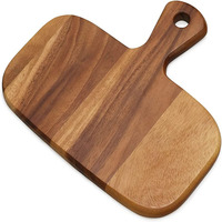 Planche à découper et plateau de petit-déjeuner en bois écologique avec poignée, taille et logo personnalisables, pour accrocher au mur, utilisation en cuisine