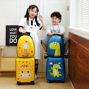 Ensemble de bagages pour enfants modernes de style dessin animé, 18 pouces, coque rigide, roues pivotantes, imperméable, unisexe, bagage à main pour tout-petits, approuvé par les compagnies aériennes - Product Image 1