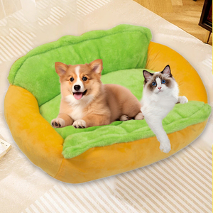 Flannel <b>Dog</b> Bed Chew Proof Pet <b>Sofa</b> Bed Solid Color Plush Animal Pattern Washable Hot <b>Dog</b> <b>Dog</b> Bed - Product Image 3