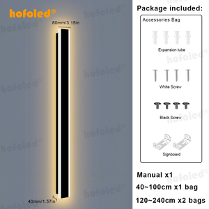 Tira larga de luces LED <span class=keywords><strong>modernas</strong></span> <span class=keywords><strong>para</strong></span> porche, Luz lineal IP65 <span class=keywords><strong>para</strong></span> Villa, candelabro de aluminio <span class=keywords><strong>para</strong></span> <span class=keywords><strong>exteriores</strong></span>, resistente al agua, luz negra <span class=keywords><strong>para</strong></span> jardín, lámpara de pared <span class=keywords><strong>para</strong></span> <span class=keywords><strong>exteriores</strong></span> - Product Image 5