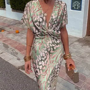 पासुशी महिला बोहेमियन मुद्रित मैक्सी ड्रेस सुरुचिपूर्ण वस्त्र लंबी महिला ग्रीष्मकालीन समुद्र तट आकस्मिक प्लस आकार लंबे कपड़े - Product Image 2