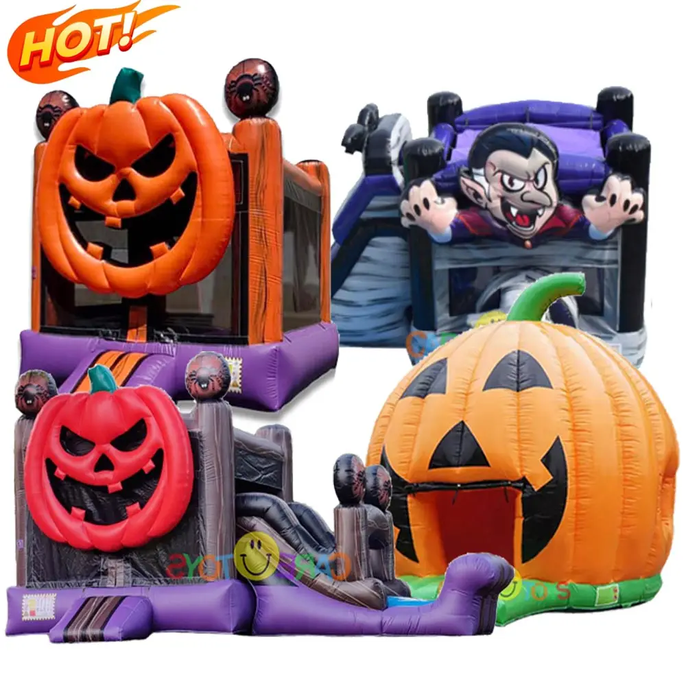 Hallowmas Inflatable không khí nhảy Halloween nhảy Bouncer bí ngô lâu đài bouncy khủng khiếp ma Zombie Dracula nhà bị trả lại cho trẻ em