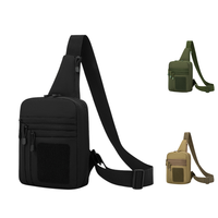 Sac de poitrine tactique multifonctionnel pour hommes, sac à bandoulière en nylon imperméable, sac à bandoulière antivol, sac à bandoulière extérieur