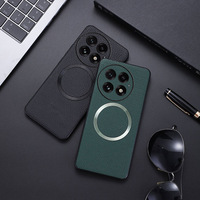 Étui de téléphone professionnel haut de gamme OnePlus 13 Protection intégrale Minimaliste Couleur unie Sensation cuir 1+ Nord 4 Protection de l'objectif