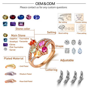 Delicato argento 925 di alta qualità gioielli placcato oro cuore taglio opale <span class=keywords><strong>Tanzanite</strong></span> topazio pietra gemma collana pendente - Product Image 4