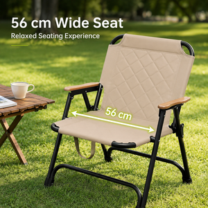 <b>Padded</b> Portable Outdoor <b>Folding</b> Camping <b>Chair</b> for Picnic Beach Leisure and Camping - Product Image 4