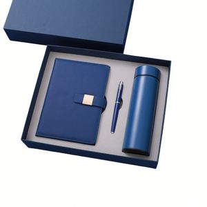 Set <span class=keywords><strong>de</strong></span> Papelería con Botella <span class=keywords><strong>de</strong></span> Agua Aislada y <span class=keywords><strong>Cuaderno</strong></span> <span class=keywords><strong>de</strong></span> Cuero PU A5 con Bolígrafo, Personalizado con Logotipo, Regalo <span class=keywords><strong>para</strong></span> Profesores - Product Image 1