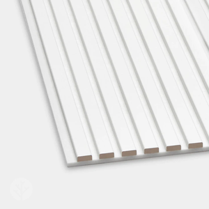 Panneau mural EAZART Modern Decor CE de couleur blanche, en polyester, absorbant le son, en lattes de <span class=keywords><strong>bois</strong></span>, panneau acoustique en <span class=keywords><strong>bois</strong></span> feutré, placage 3 faces - Product Image 2