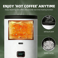 Machine à expresso portable à affichage numérique 15 bars avec brassage en un clic, alimentation USB, auto-chauffante 100°C, tasse de 90 ml pour voiture et hôtel