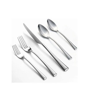 Vente en gros de tête de vaisselle en acier inoxydable 304 manche en céramique couteau fourchette et cuillère couteau ensemble de couverts en acier inoxydable - Product Image 2