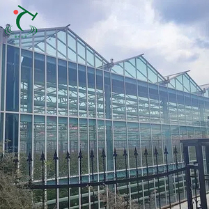 Kim loại mạnh mẽ khung Agri nhà kính năng lượng mặt trời bảng điều chỉnh vườn hoa glasshouse đa span Glass nhà kính cho công nghệ cao - Product Image 6