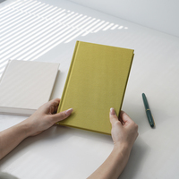 Carnet de notes journalier et hebdomadaire 2026 en tissu de lin avec couverture rigide, impression de logo personnalisée, formats A4, A5, A6 – Vente en gros