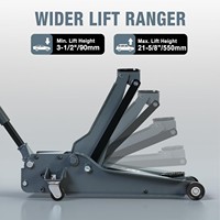 Cric hydraulique à profil bas 5 tonnes avec double piston et pompe à levage rapide pour atelier domestique et entretien automobile