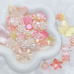 Perle Imitazione Barocche Colorate di Grado AAA, 500g/sacchetto, a Forma di Fiore Rosa, per Gioielli Fai da Te e Decorazioni per Cellulari, Forme Miste - Product Image 1