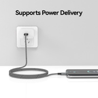 Handy-Kabel USB Typ-C Kabel Schnellladekabel Datenkabel mit Geflechtschutzmantel für Mobile Stromversorgung Zubehör