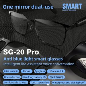 แว่นตากันแดดอัจฉริยะพร้อมหูฟังไร้สายแบบสเตอริโอ SG19 Pro SG20 Pro กันน้ำ ควบคุมด้วยระบบสัมผัส พร้อมไมโครโฟน สำหรับผู้ชายและผู้หญิง - Product Image 6