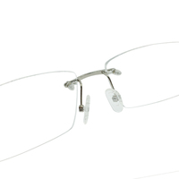 Shenzhen IP Brillen Montures de Lunettes Carrées Sans Monture en Titane Pur Classique, Plaqué Titane