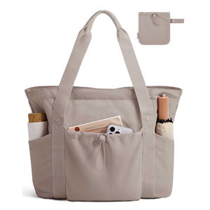 Bolsa Dobrável Minimalista com Cordão em Tecido de <span class=keywords><strong>Nylon</strong></span> Reciclado com Logo Personalizado - Product Image 4