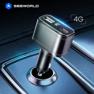 SEEWORLD 4G LTE全球定位系统跟踪器，带点烟器USB型双输出快速充电汽车充电器