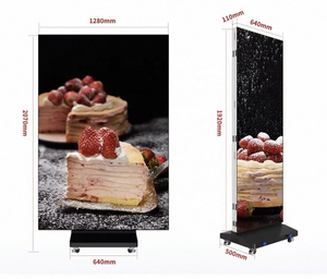 Floor Standing Tri-Fold GOB <b>LED</b> <b>Mirror</b> Poster Screen Aluminum <b>LED</b> Display With SDK For Shopping Mall Indoor Decoration - Product Image 5