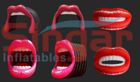 Modèle de bouche géante rouge sexy gonflable, lèvres gonflables pour la publicité