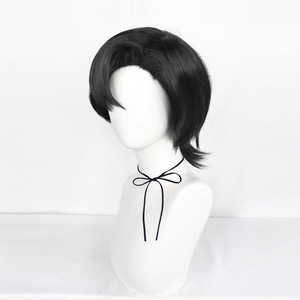 Peluca de Pelo Sintético Resistente al Calor, Negra y Corta, para Cosplay de Detective Anime, Kudou Shinichi, Hagiwara <span class=keywords><strong>Kenji</strong></span>, AOKG-078 - Product Image 4
