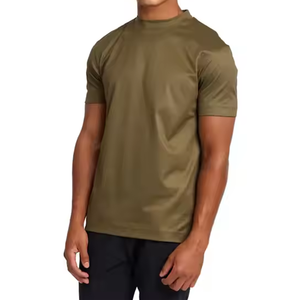 2025 gran oferta camiseta de entrenamiento de verano 100% camiseta personalizada de algodón mercerizado al por mayor para hombres - Product Image 1