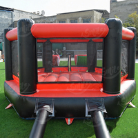 Anneau de boxe gonflable de qualité commerciale pour location événementielle – Arène de boxe gonflable rouge et noire pour enfants et adultes