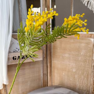 Flores Artificiales <span class=keywords><strong>de</strong></span> <span class=keywords><strong>Acacia</strong></span>, Mimosa <span class=keywords><strong>Amarilla</strong></span>, Cerezo, Pansy Silvestre, Ramas <span class=keywords><strong>de</strong></span> Seda y Plástico, Plantas Artificiales para Interiores y Exteriores, Hogar y Jardín - Product Image 2