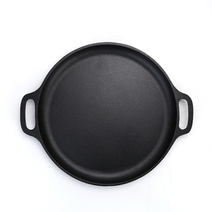 Sartén para Pizza <span class=keywords><strong>de</strong></span> <span class=keywords><strong>Hierro</strong></span> <span class=keywords><strong>Fundido</strong></span> Pre-sazonada <span class=keywords><strong>de</strong></span> la Mejor Calidad para Cocina <span class=keywords><strong>de</strong></span> Camping, Parrilla para Hornear Pizza - Product Image 1