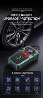 8000mah Alimentation de démarrage de voiture d'urgence Booster portable Auto Jumper 1000a Démarreur de voiture avec compresseur d'air