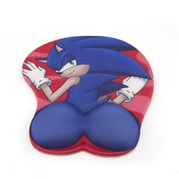 Tapis de souris en gel de silicone pour le bureau et la maison Anime 3D personnalisé avec gros seins et fesses avec logo imprimé