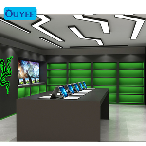 Desain Lemari Tampilan Laptop Elegan Desain Penghitung Komputer Meja Laptop Showroom Desain Khusus - Product Image 3