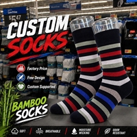 Chaussettes en bambou de qualité supérieure pour hommes, chaussettes habillées personnalisées, chaussettes respirantes en fibre de bambou pour affaires