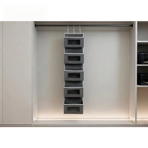 Wall Mounted Hanging Closet Organizer 31x15.5x85cm 5-Tier Non-Woven <b>Fabric</b> <b>Storage</b> Baskets <b>for</b> Behind Door or Wall Use - Product Image 5