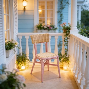 Sillas Apilables de Ratán Nórdicas Modernas y Lujosas para Fiestas al Aire Libre, Villas Familiares, Hoteles, Jardines de Ocio y Patios - Product Image 1